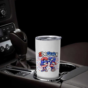 Funny Six Seven Dabbing Tumbler Cup Patriotic American Pride Gift
