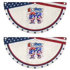Funny Six Seven Dabbing Patriotic Fan Flag American Pride Gift