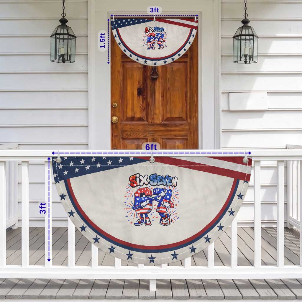 Funny Six Seven Dabbing Patriotic Fan Flag American Pride Gift