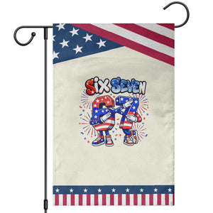 Funny Six Seven Dabbing Patriotic Garden Flag American Pride Gift