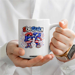 Funny Six Seven Dabbing Coffee Mug Patriotic American Pride Gift