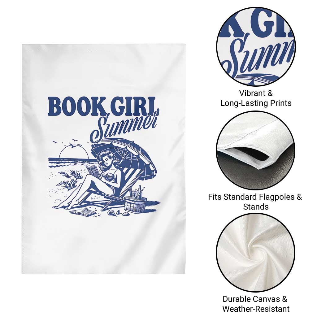 Book Girl Summer Garden Flag Funny Beach Book Lover Gift