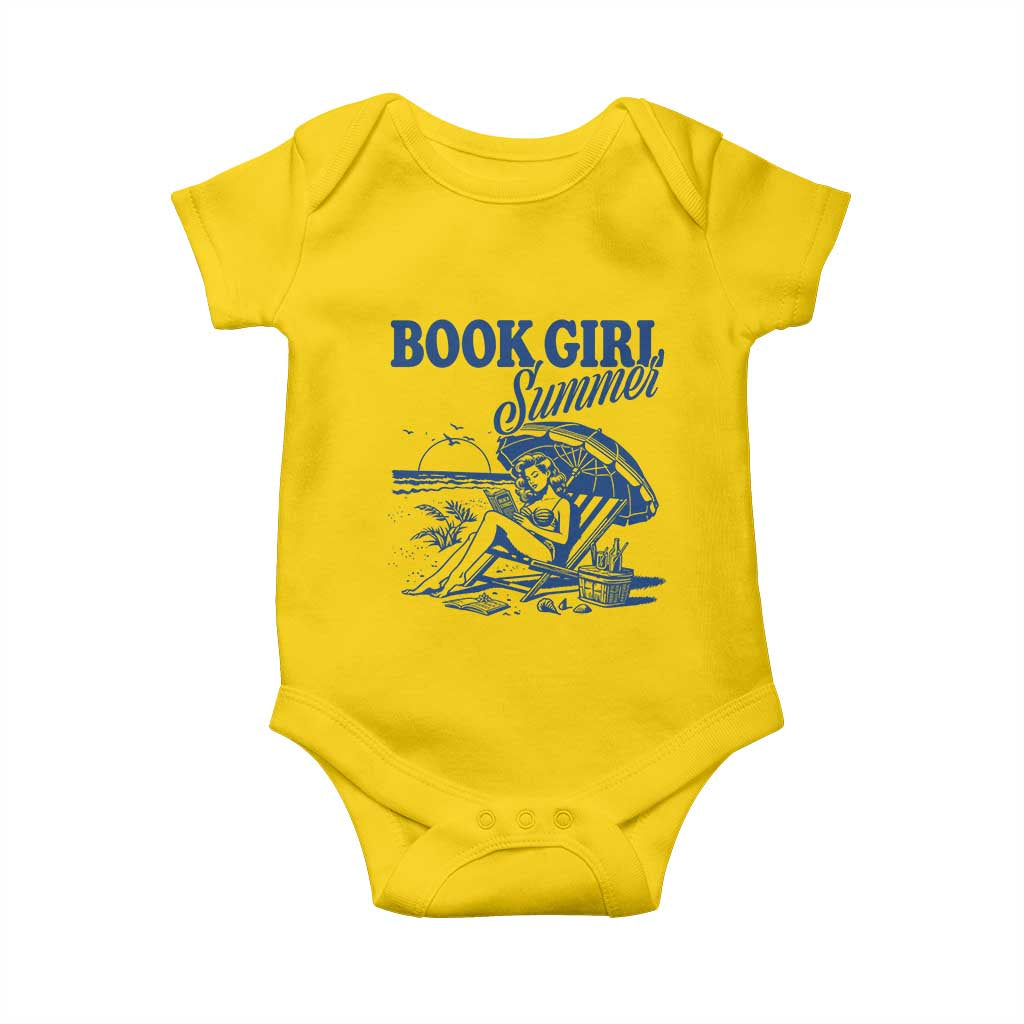 Book Girl Summer Baby Onesie Funny Beach Book Lover Gift