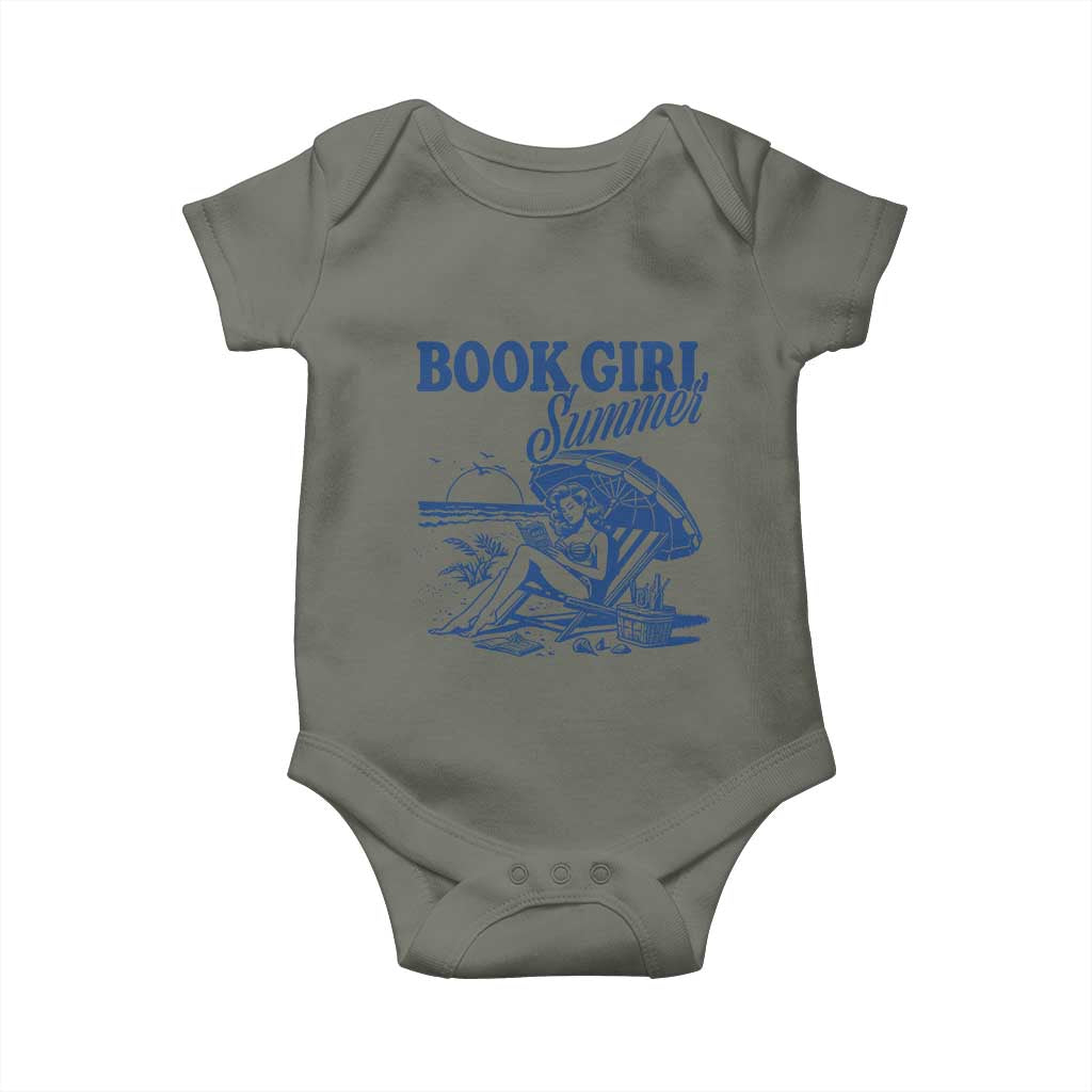 Book Girl Summer Baby Onesie Funny Beach Book Lover Gift