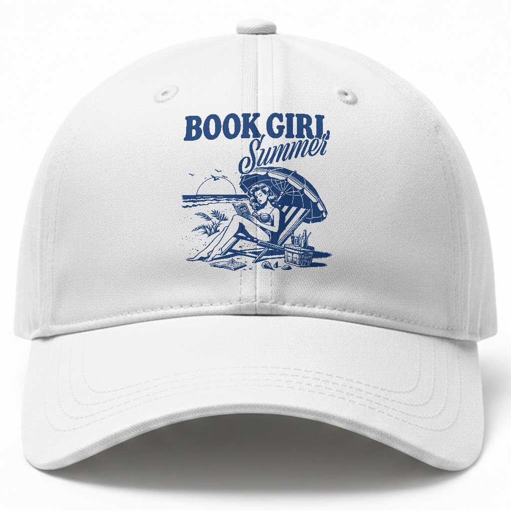 Book Girl Summer Baseball Cap Funny Beach Book Lover Gift