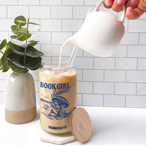 Book Girl Summer Glass Can Funny Beach Book Lover Gift