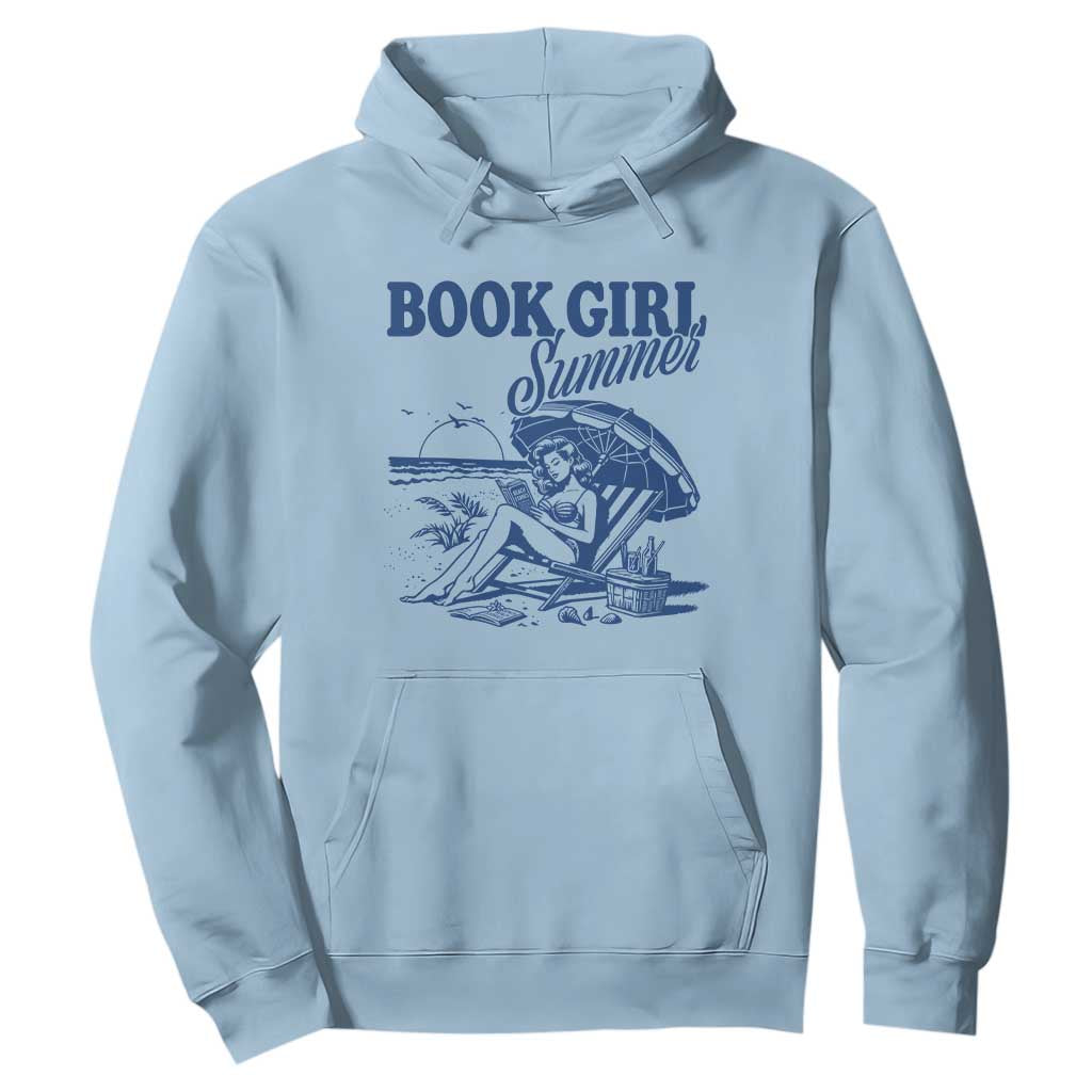 Book Girl Summer Hoodie Funny Beach Book Lover Gift