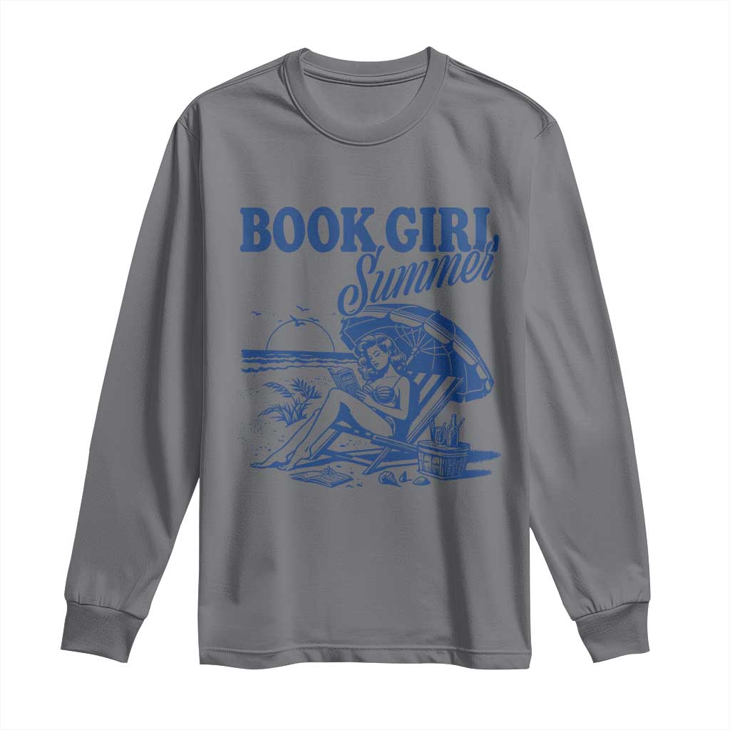 Book Girl Summer Long Sleeve Shirt Funny Beach Book Lover Gift