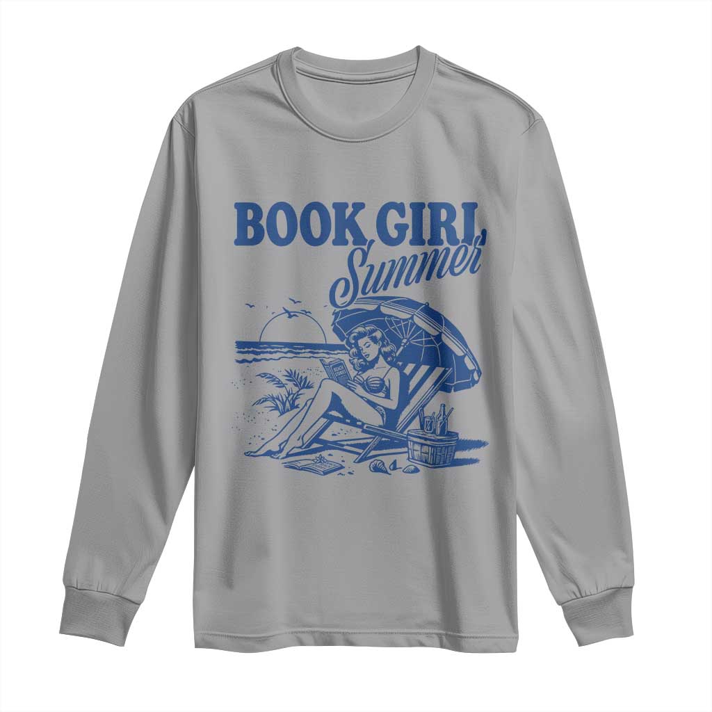 Book Girl Summer Long Sleeve Shirt Funny Beach Book Lover Gift