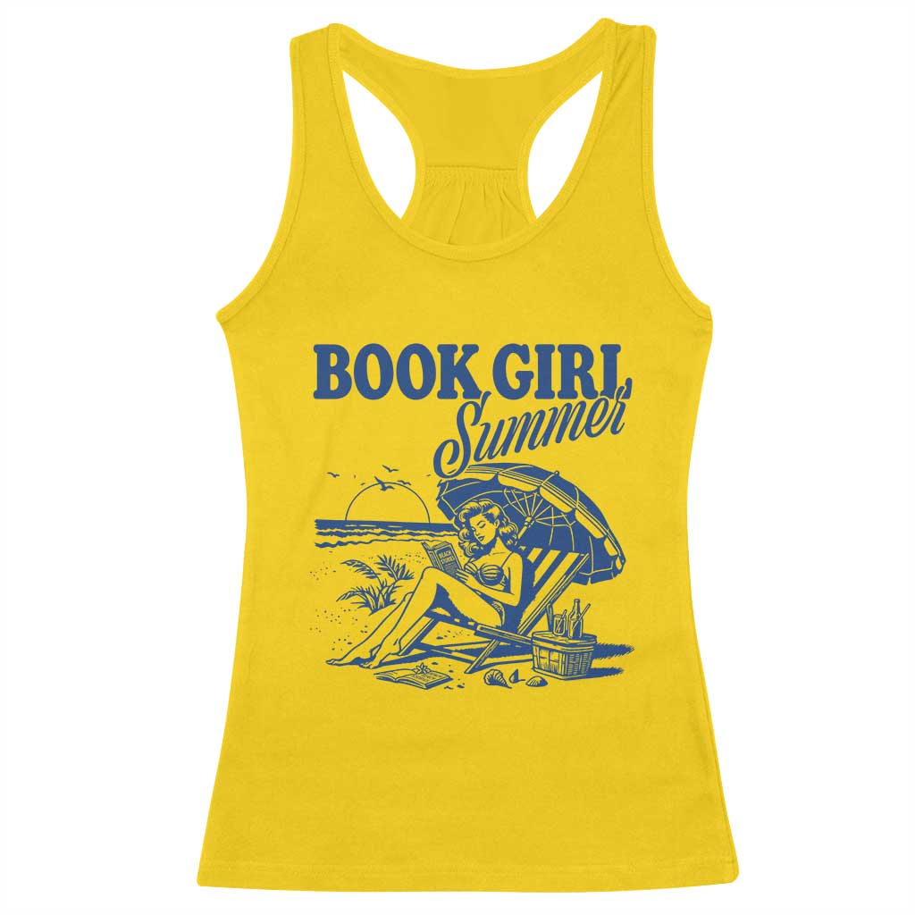 Book Girl Summer Racerback Tank Top Funny Beach Book Lover Gift