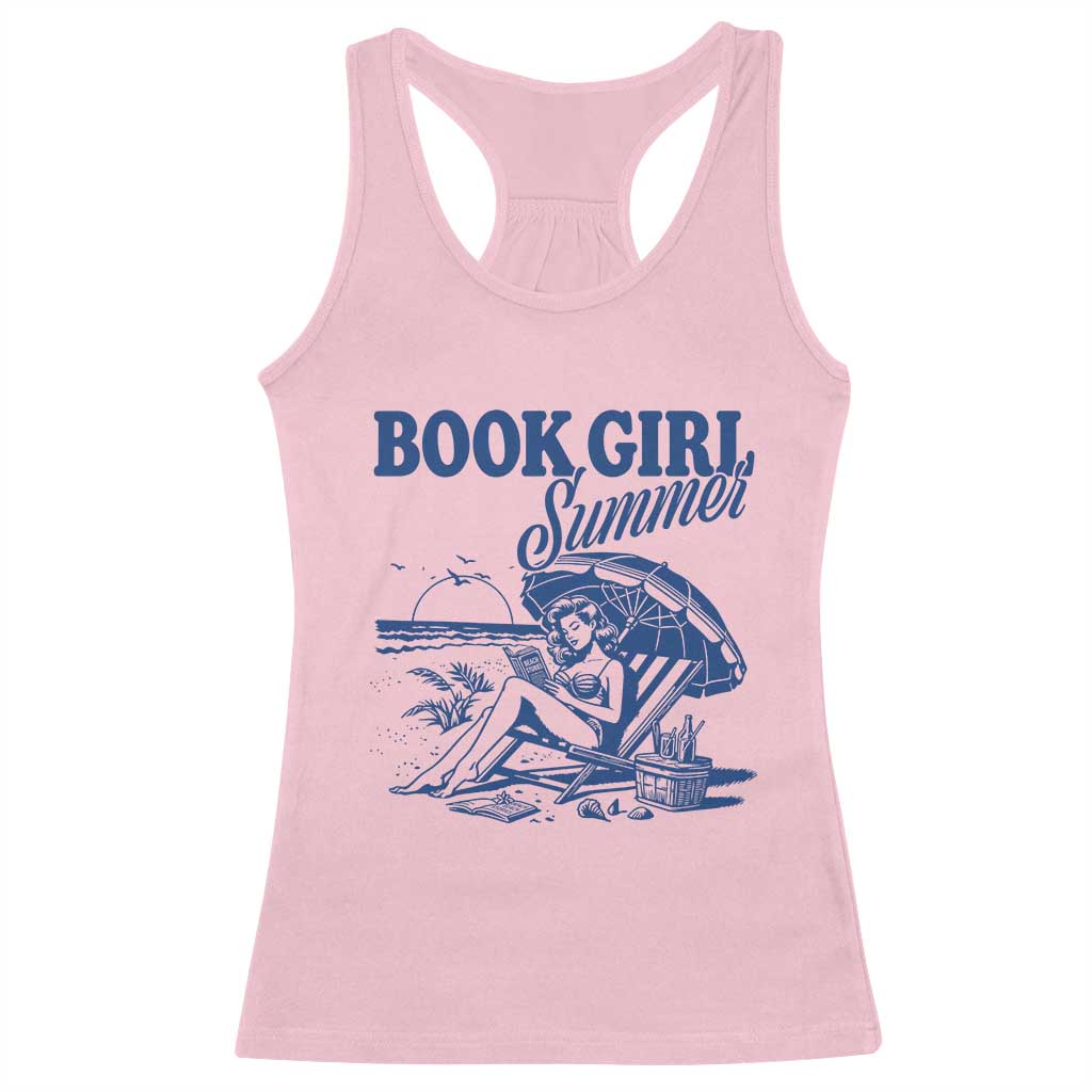 Book Girl Summer Racerback Tank Top Funny Beach Book Lover Gift