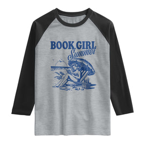 Book Girl Summer Raglan Shirt Funny Beach Book Lover Gift