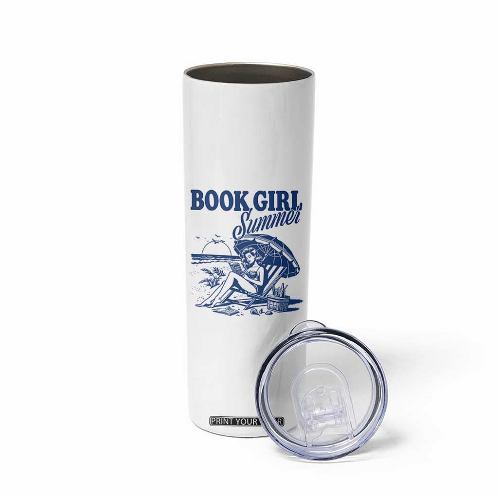 Book Girl Summer Skinny Tumbler Funny Beach Book Lover Gift