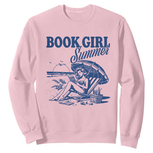 Book Girl Summer Sweatshirt Funny Beach Book Lover Gift