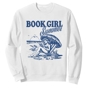 Book Girl Summer Sweatshirt Funny Beach Book Lover Gift