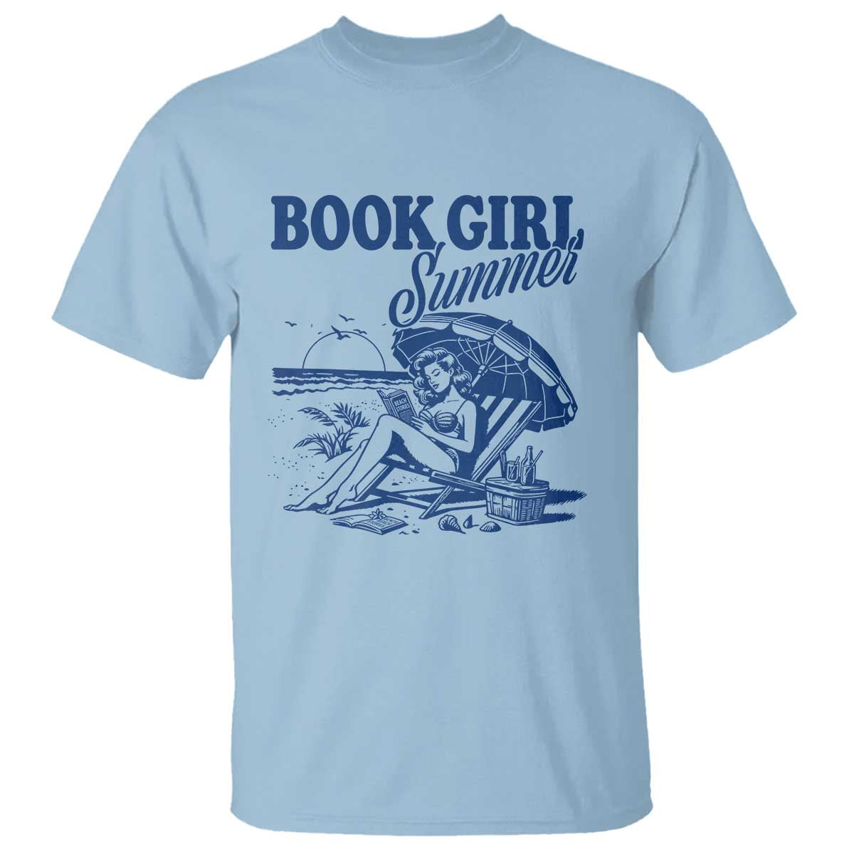 Book Girl Summer T Shirt Funny Beach Book Lover Gift