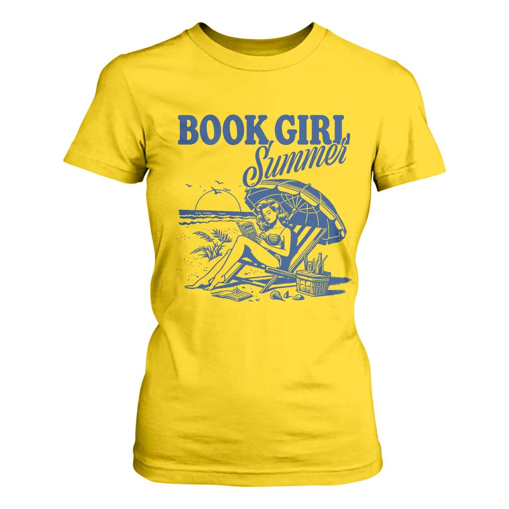 Book Girl Summer T Shirt For Women Funny Beach Book Lover Gift