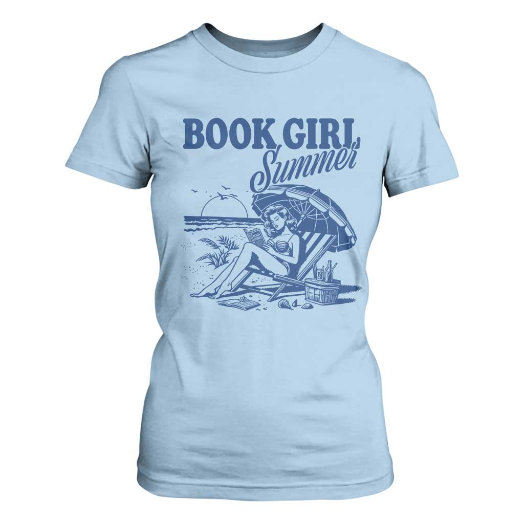 Book Girl Summer T Shirt For Women Funny Beach Book Lover Gift