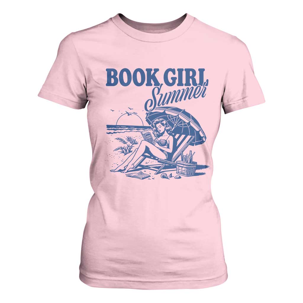 Book Girl Summer T Shirt For Women Funny Beach Book Lover Gift