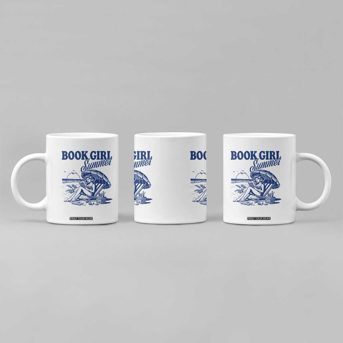 Book Girl Summer Coffee Mug Funny Beach Book Lover Gift