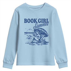 Book Girl Summer Youth Sweatshirt Funny Beach Book Lover Gift
