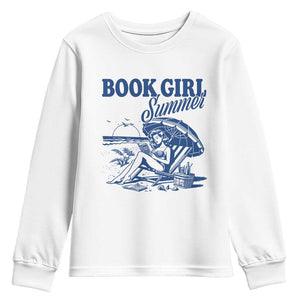 Book Girl Summer Youth Sweatshirt Funny Beach Book Lover Gift