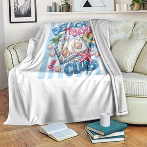 Beach Book Club Throw Blanket Bookworm Summer Vacation Graphic TS12 Print Your Wear