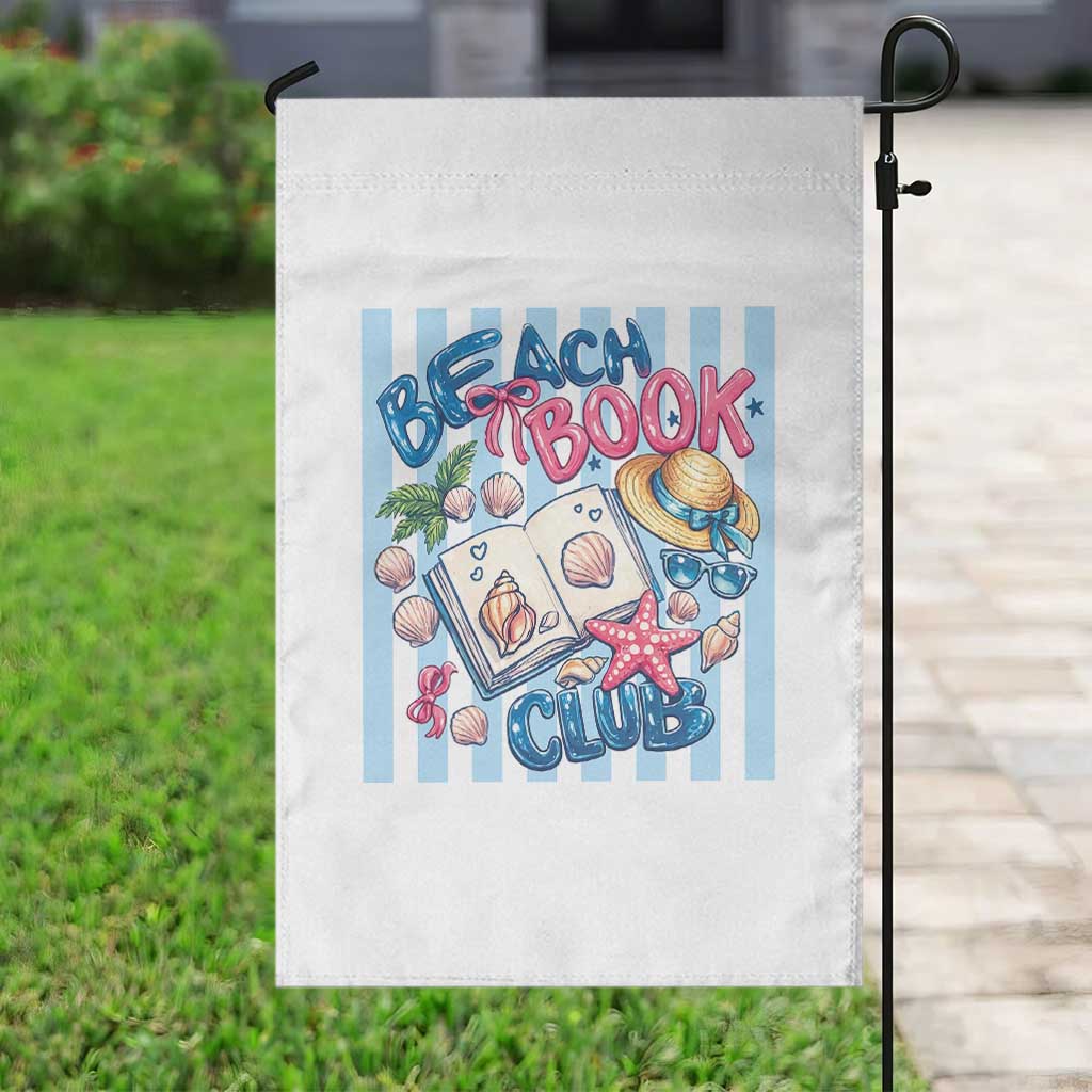 Beach Book Club Garden Flag Bookworm Summer Vacation Graphic