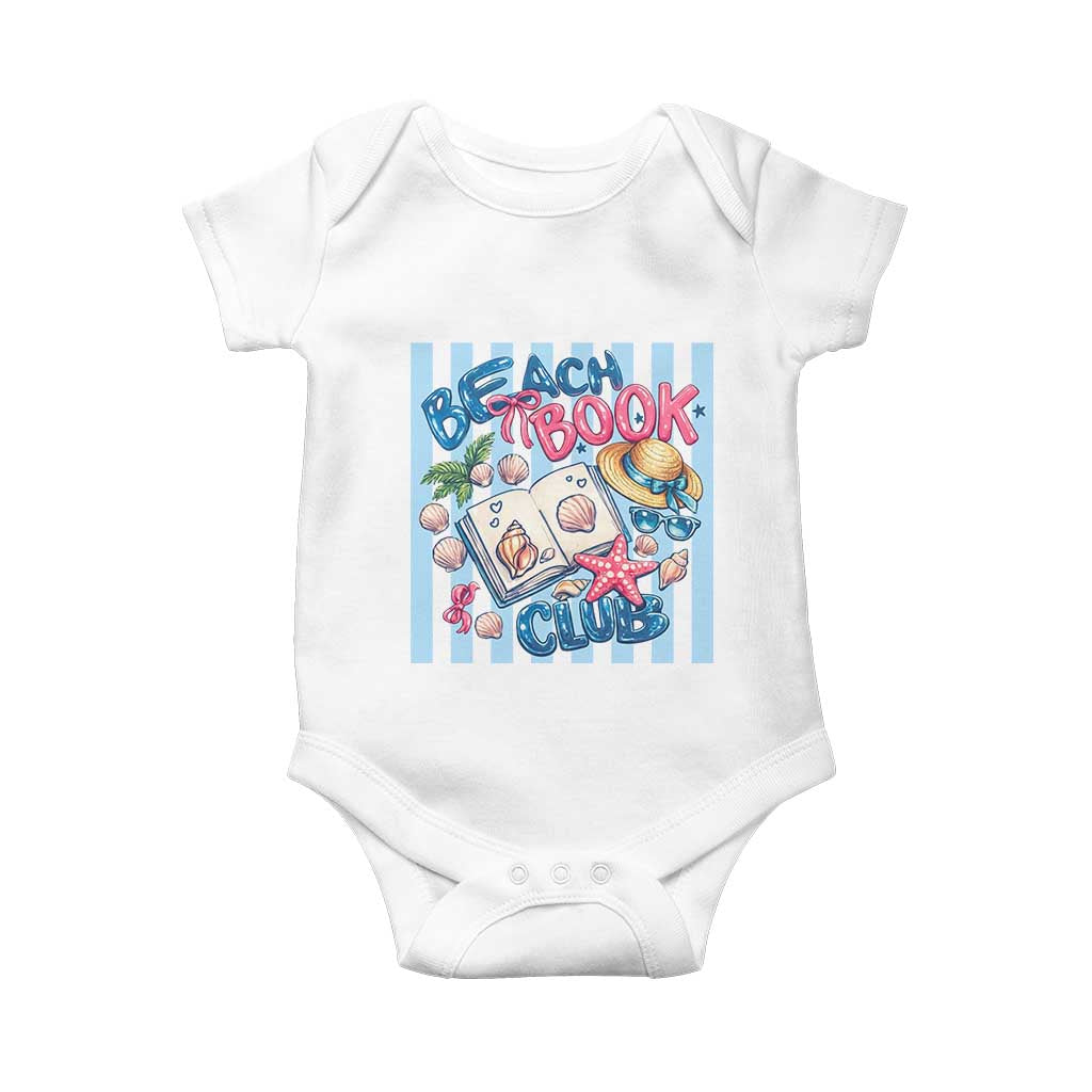 Beach Book Club Baby Onesie Bookworm Summer Vacation Graphic
