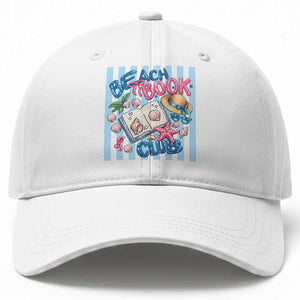 Beach Book Club Baseball Cap Bookworm Summer Vacation Graphic