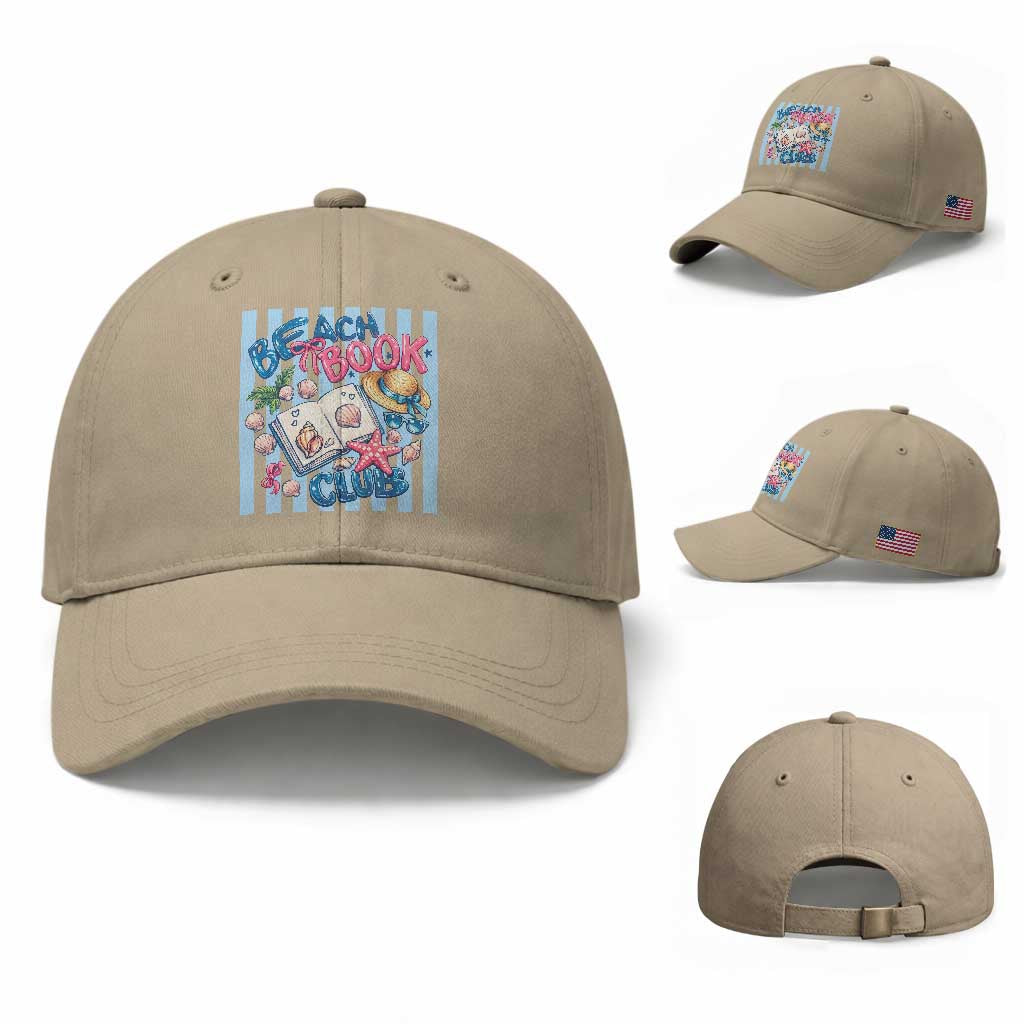 Beach Book Club Baseball Cap Bookworm Summer Vacation Graphic