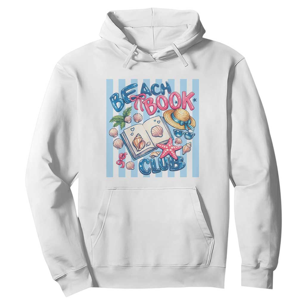 Beach Book Club Hoodie Bookworm Summer Vacation Graphic TS12 White Print Your Wear