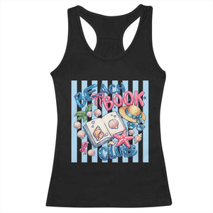 Beach Book Club Racerback Tank Top Bookworm Summer Vacation Graphic