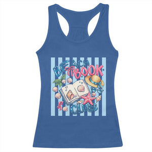 Beach Book Club Racerback Tank Top Bookworm Summer Vacation Graphic