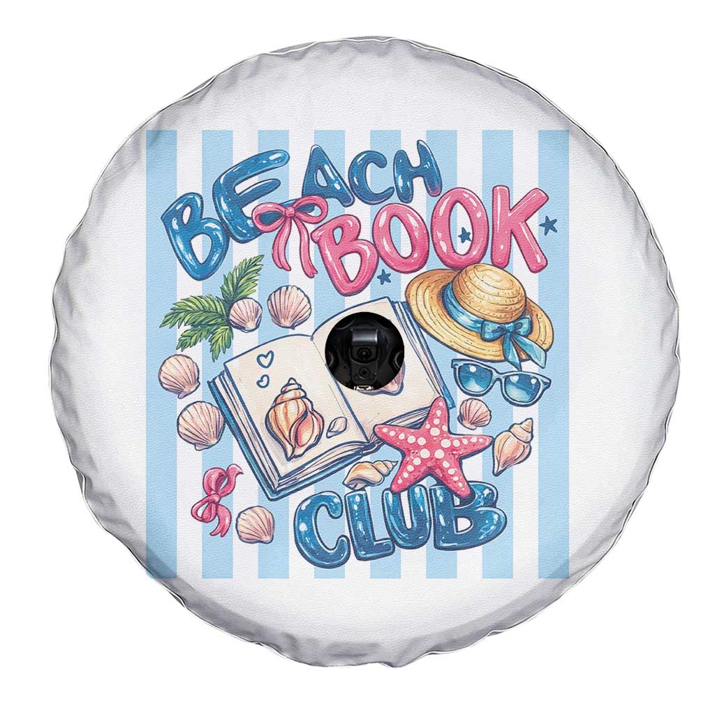 Beach Book Club Spare Tire Cover Bookworm Summer Vacation Graphic