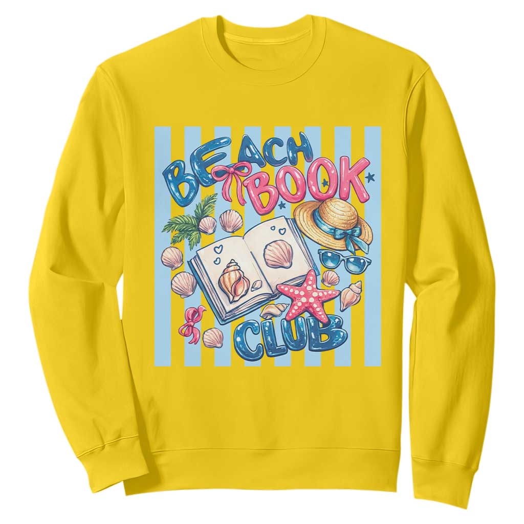 Beach Book Club Sweatshirt Bookworm Summer Vacation Graphic