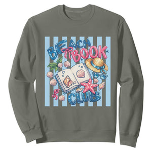 Beach Book Club Sweatshirt Bookworm Summer Vacation Graphic