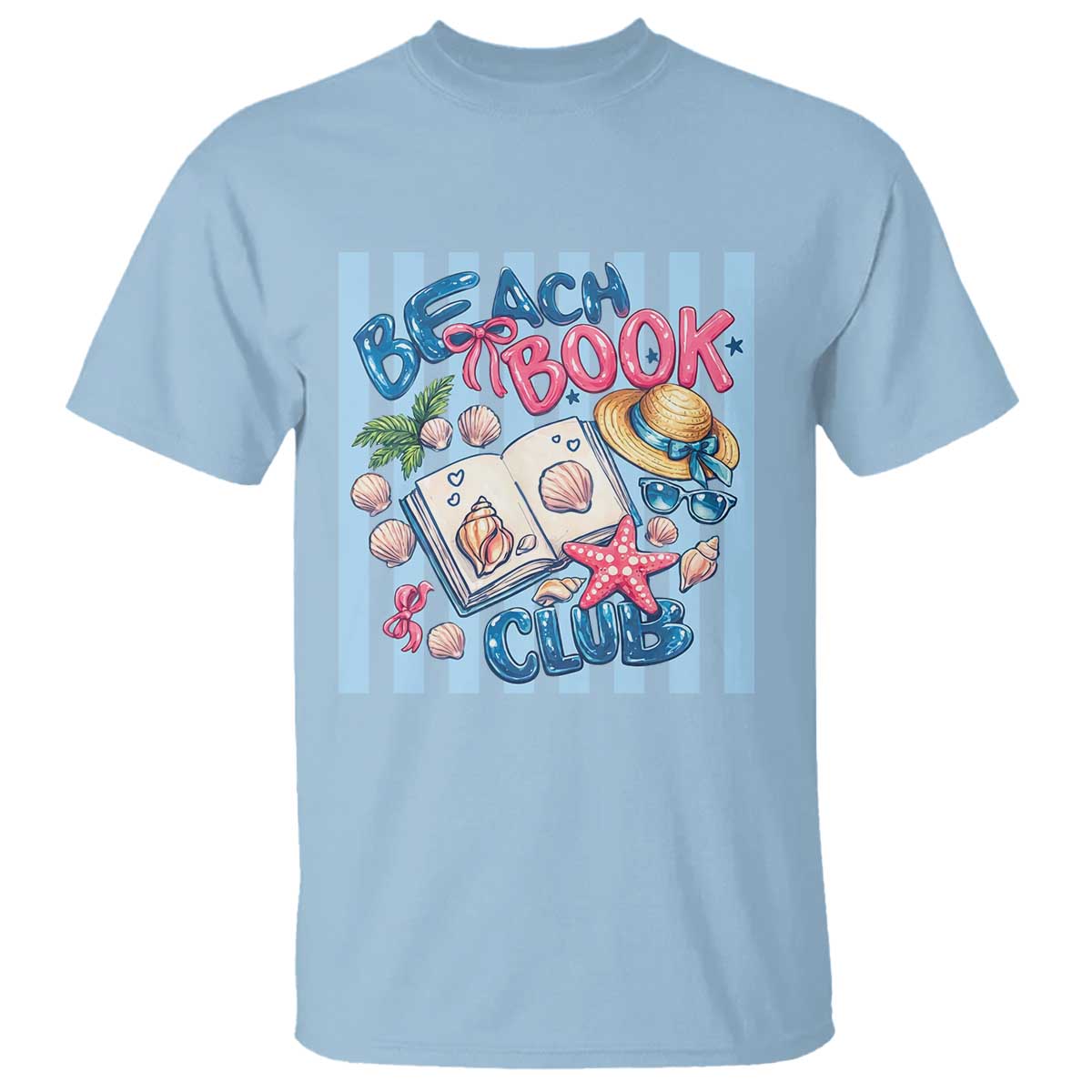 Beach Book Club T Shirt Bookworm Summer Vacation Graphic