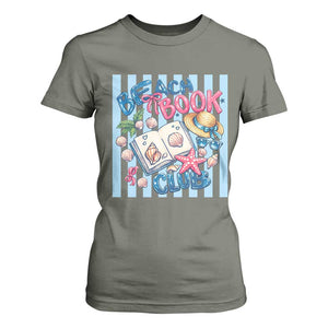 Beach Book Club T Shirt For Women Bookworm Summer Vacation Graphic