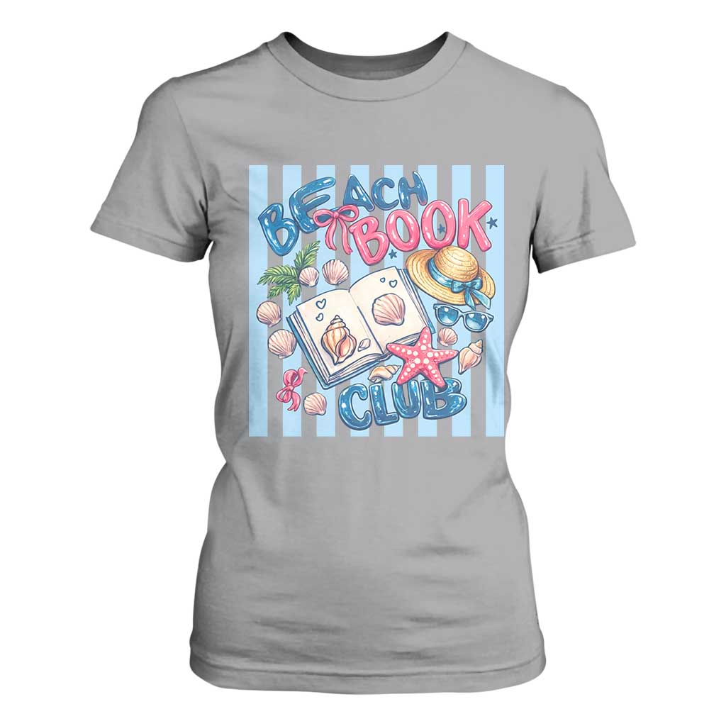 Beach Book Club T Shirt For Women Bookworm Summer Vacation Graphic