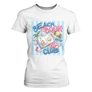 Beach Book Club T Shirt For Women Bookworm Summer Vacation Graphic