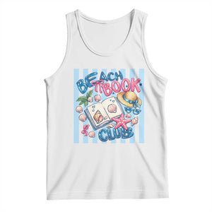 Beach Book Club Tank Top Bookworm Summer Vacation Graphic