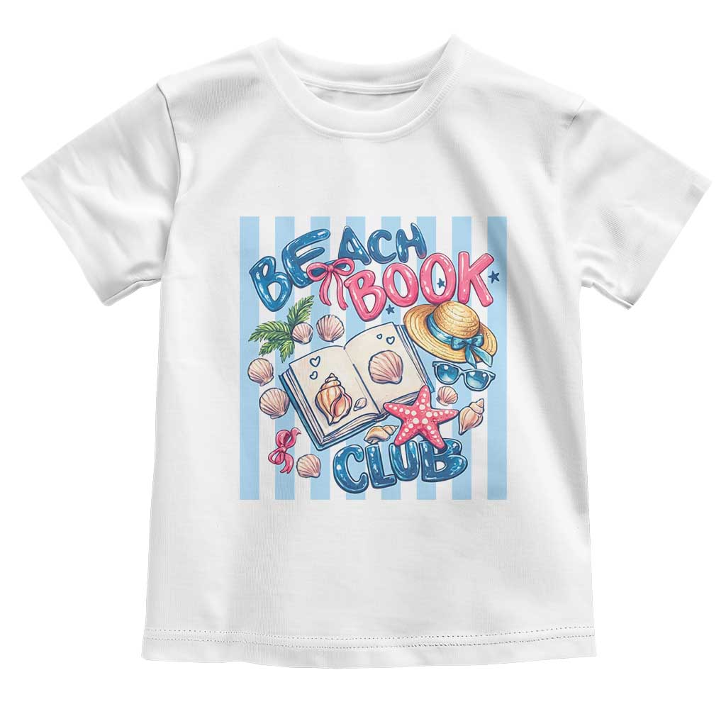 Beach Book Club Toddler T Shirt Bookworm Summer Vacation Graphic TS12 White Print Your Wear