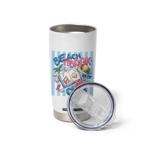 Beach Book Club Tumbler Cup Bookworm Summer Vacation Graphic