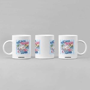 Beach Book Club Coffee Mug Bookworm Summer Vacation Graphic