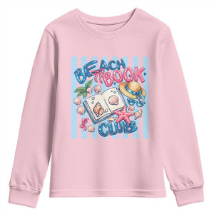 Beach Book Club Youth Sweatshirt Bookworm Summer Vacation Graphic