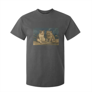Funny Smoking Cat T Shirt For Kid Meme Cool Kitten With Cigarette TS12 Dark Heather Print Your Wear