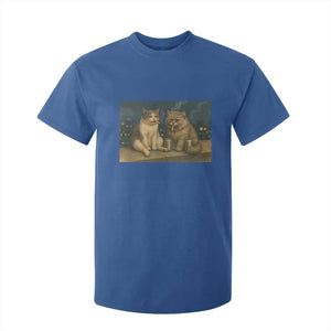 Funny Smoking Cat T Shirt For Kid Meme Cool Kitten With Cigarette TS12 Royal Blue Print Your Wear