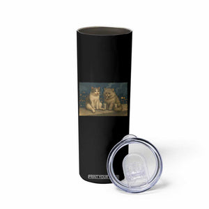 Funny Smoking Cat Skinny Tumbler Meme Cool Kitten With Cigarette TS12 Print Your Wear