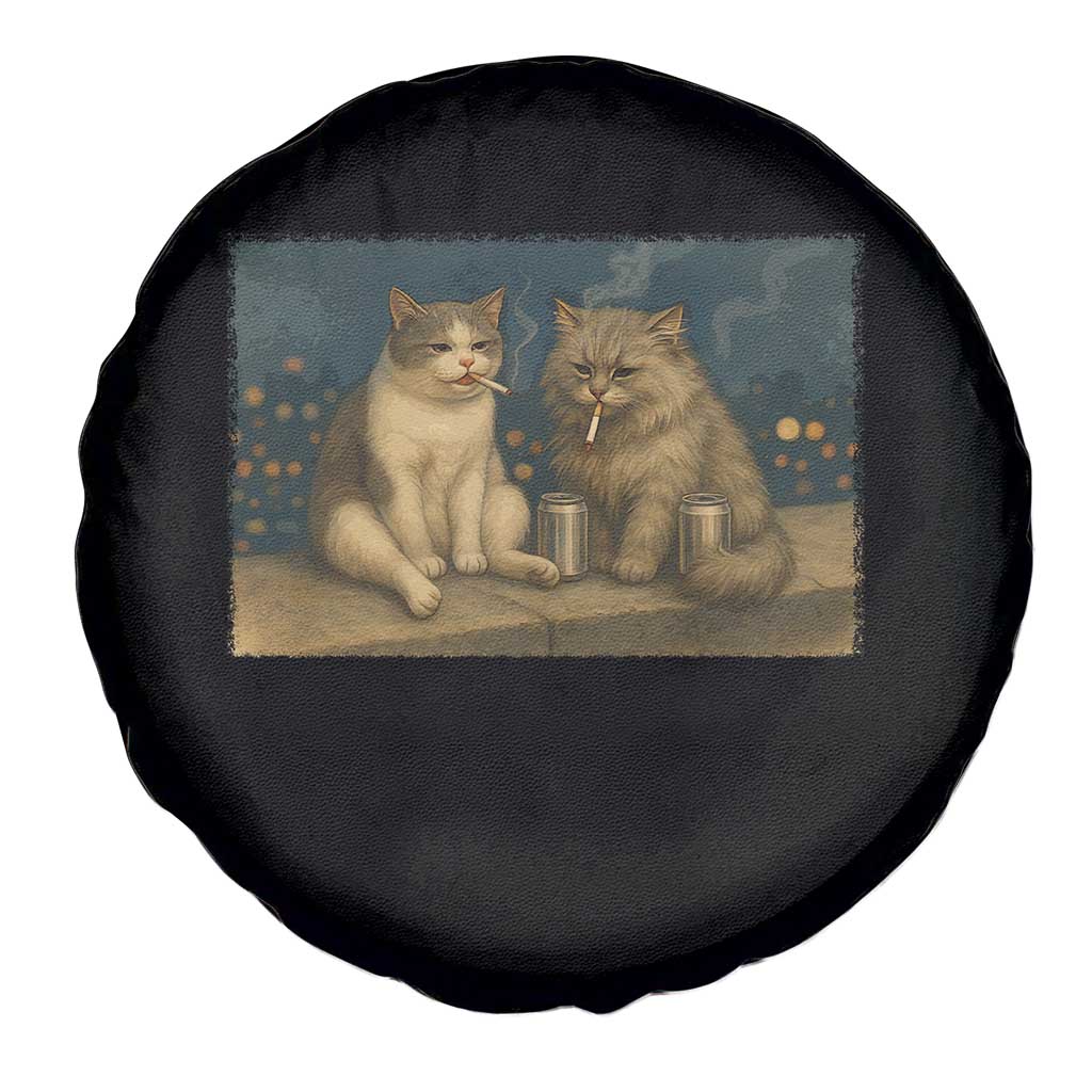 Funny Smoking Cat Spare Tire Cover Meme Cool Kitten With Cigarette TS12 Print Your Wear